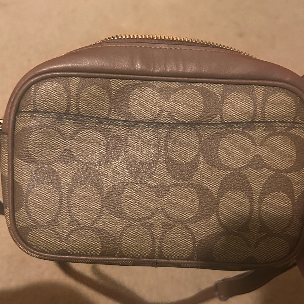Coach Tan Fabric Bag with Logo